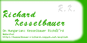 richard kesselbauer business card